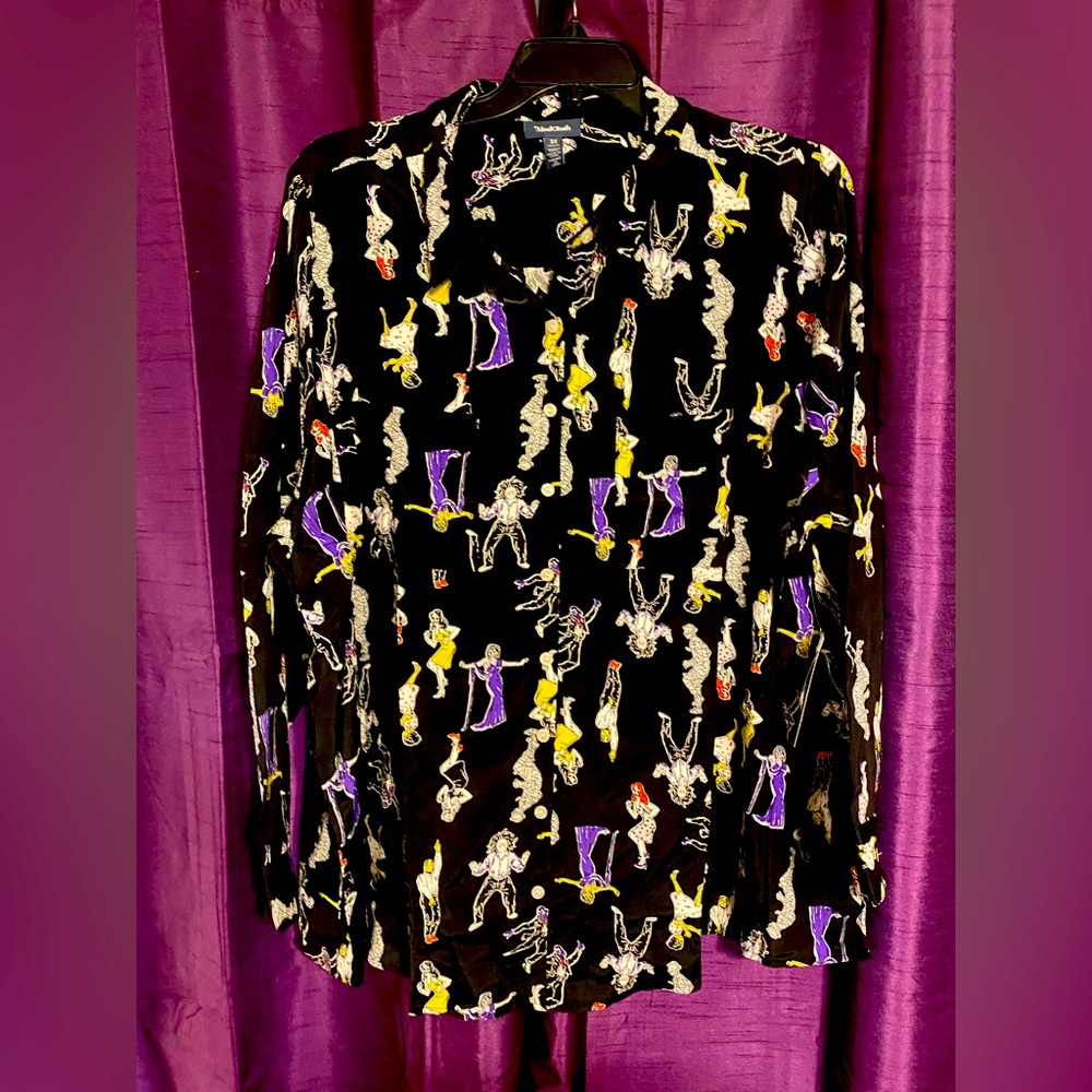 Plus-size monster mash button up